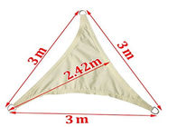 Cream Triangle Polyester Garden Shade Structures With UV Protection 160g/m2 140g/m2