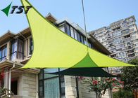 Green Color Polyester Outdoor Shade Sails , Canvas Shade Canopy 160gsm-350gsm Weight